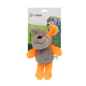 Brinquedo de pelúcia para cães cachorrinho laranja com apito