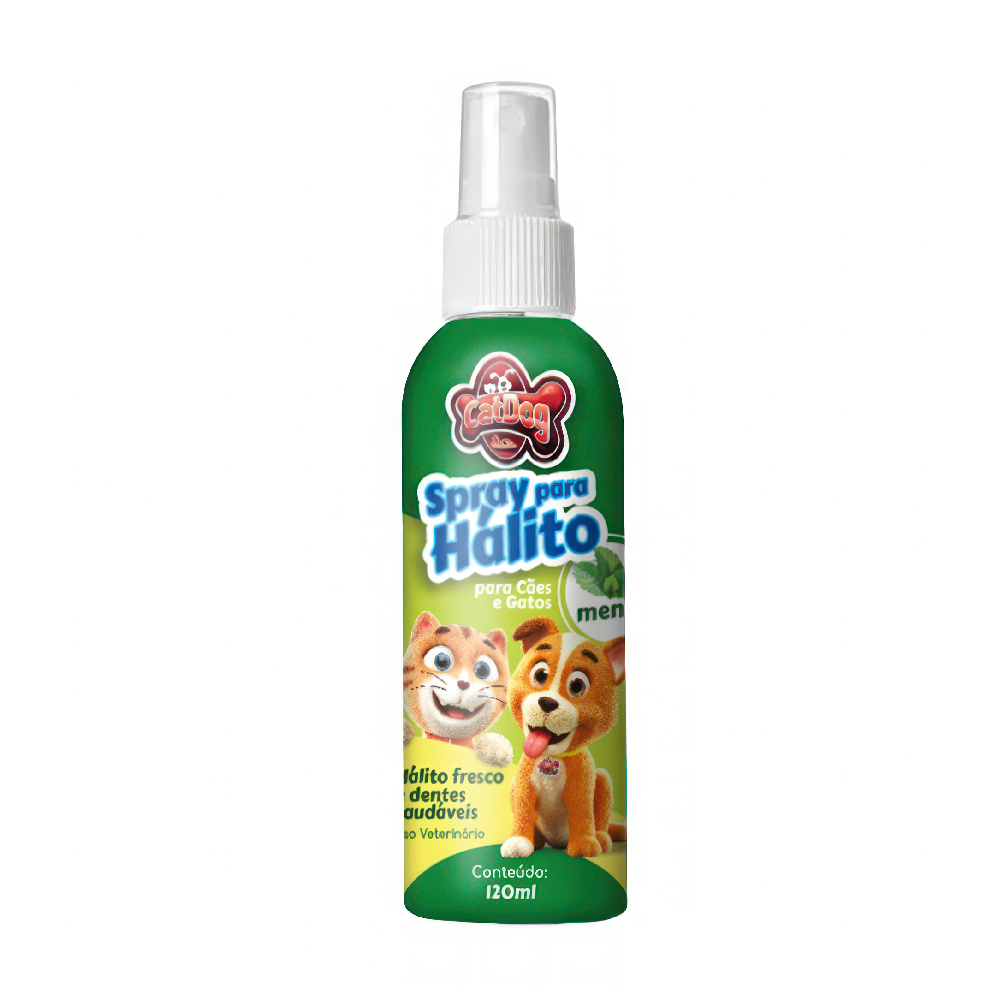 spray bom hálito para cachorros e gatos menta 120ml