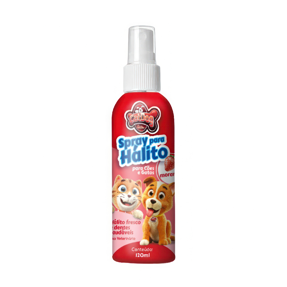 Spray Bom Hálito para cães e gatos sabor morango 120ml